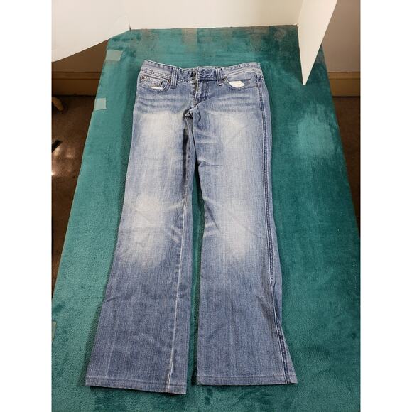 Express Jeans Size 4 Womens Blue Stretch Pants Ladies Mid Rise Stella Bootcut - Picture 2 of 14